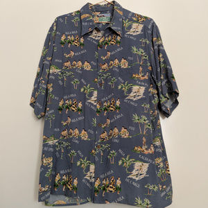 Vintage Reyn Spooner Hula Girl Hawaiian Shirt M